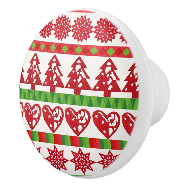 WeihnachtsSymbole Keramikknauf (Rechts)