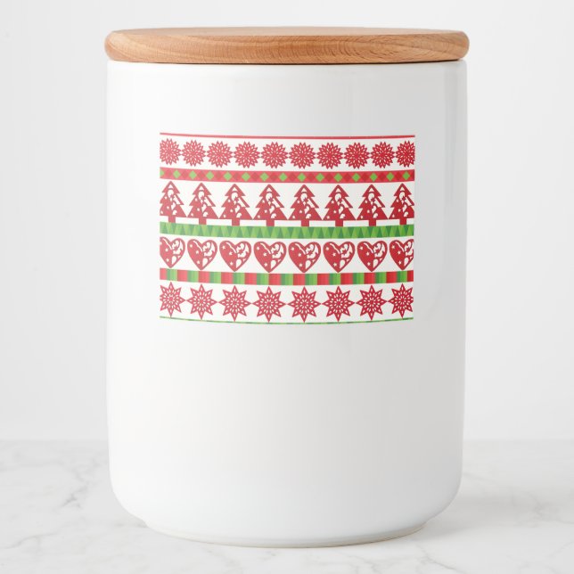 WeihnachtsSymbole Lebensmitteletikett (Vorderseite)
