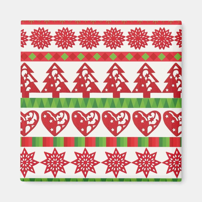 WeihnachtsSymbole Magnet (Vorne)