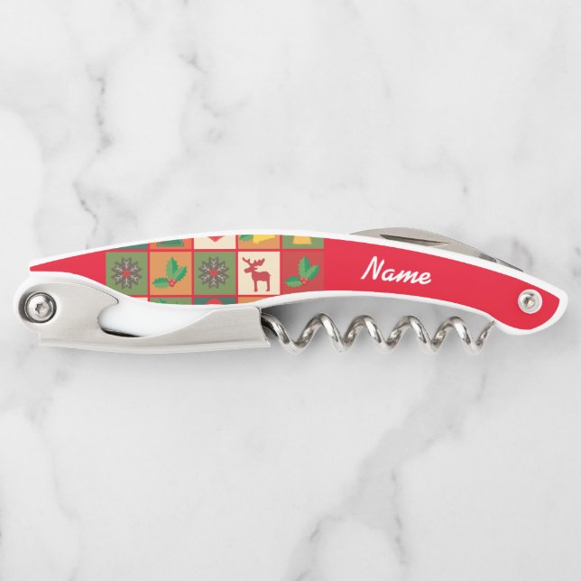 Weihnachtssymbole Medley Art Thunder_Cove Kellnermesser (Vorderseite)