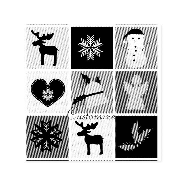 Weihnachtssymbole Medley Art Thunder_Cove Permastempel (Design)