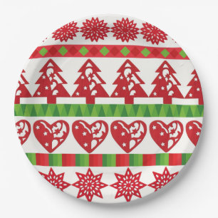 WeihnachtsSymbole Pappteller