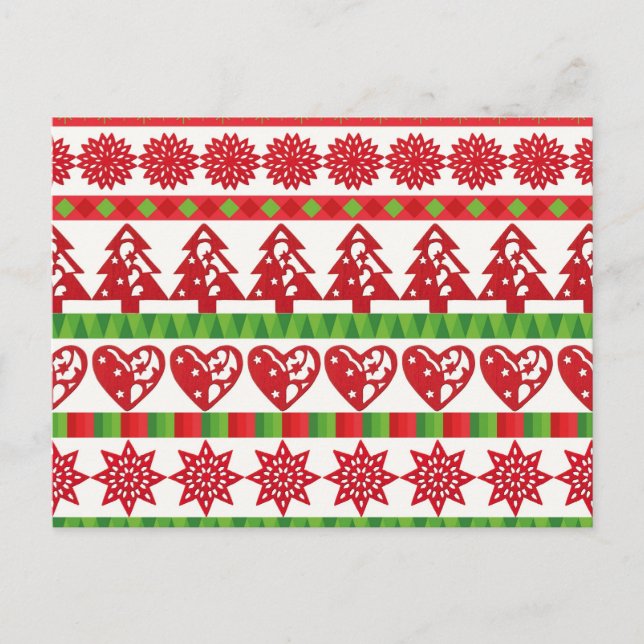 WeihnachtsSymbole Postkarte (Vorderseite)
