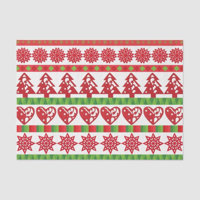 WeihnachtsSymbole Seidenpapier (Vorderseite)
