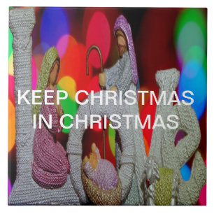Weihnachtsszenario mit Liebe der Krippe Fliese