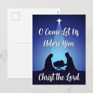 Weihnachtsszene Christ der Herr Feiertagspostkarte