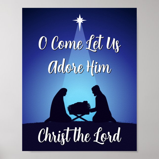 Weihnachtsszene Christ der Herr Poster (Vorne)
