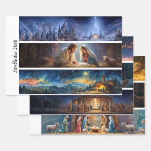 Weihnachtsszene Dekorationspapier Decoupage Handsä Geschenkpapier Set