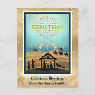 Weihnachtsszene "Frohe Weihnachten und ein glückli