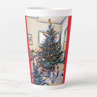 Weihnachtsszene Latte Tasse Red