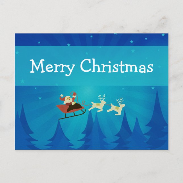 Weihnachtsszene Weihnachtspostkarte Feiertagspostkarte (Vorderseite)