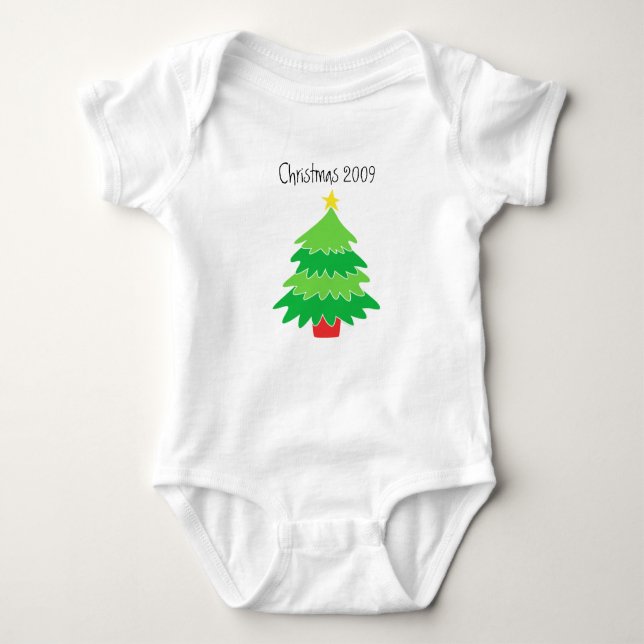 Weihnachtst-shirt Baby Strampler (Vorderseite)