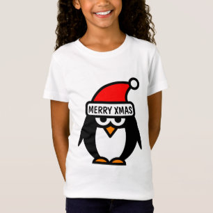 Weihnachtst-shirt mit lustigem Penguin-Cartoon T-Shirt