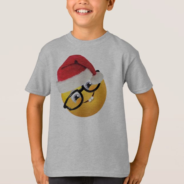 WeihnachtsT - Shirtentwurf Geek emoji Sankt T-Shirt (Vorderseite)