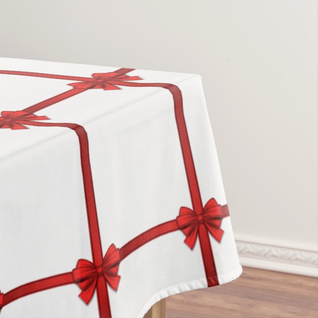 Weihnachtstablett, Roter Bow Tischdecke (Beispiel)