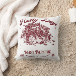 Weihnachtstage Vintage Weihnachten Kissen