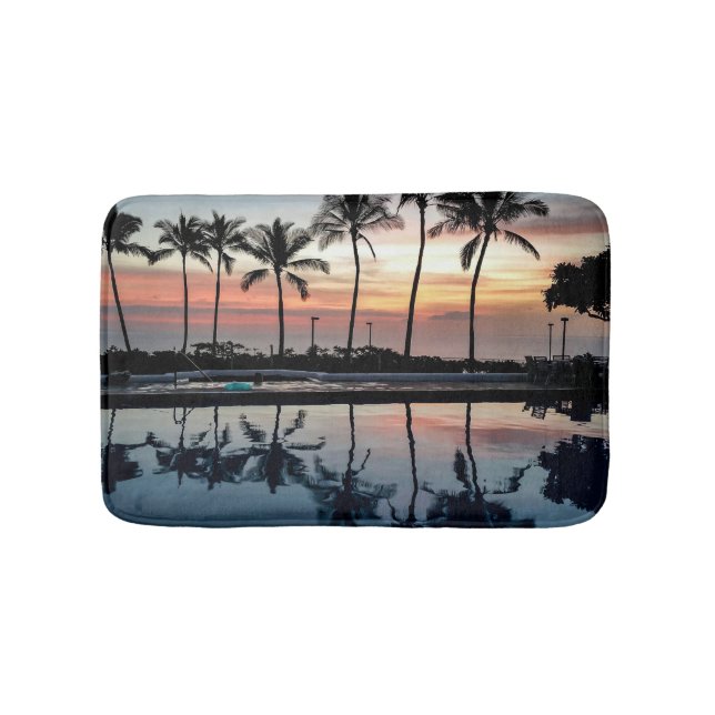 Weihnachtstagessonnenuntergang Badematte (Vorderseite)