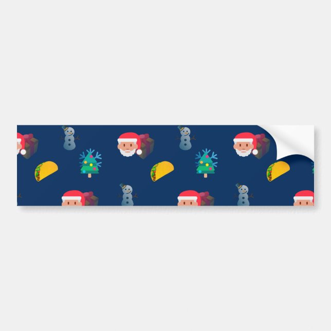 Weihnachtstaktik Emoji Autoaufkleber (Vorne)