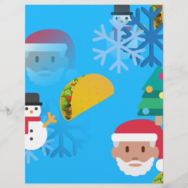Weihnachtstaktik Emoji Briefbogen (Vorderseite)