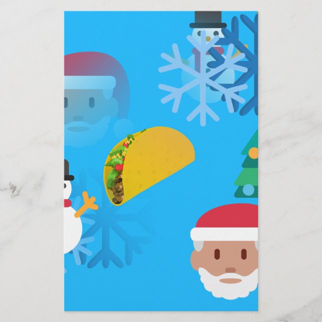 Weihnachtstaktik Emoji Briefpapier (Vorderseite)