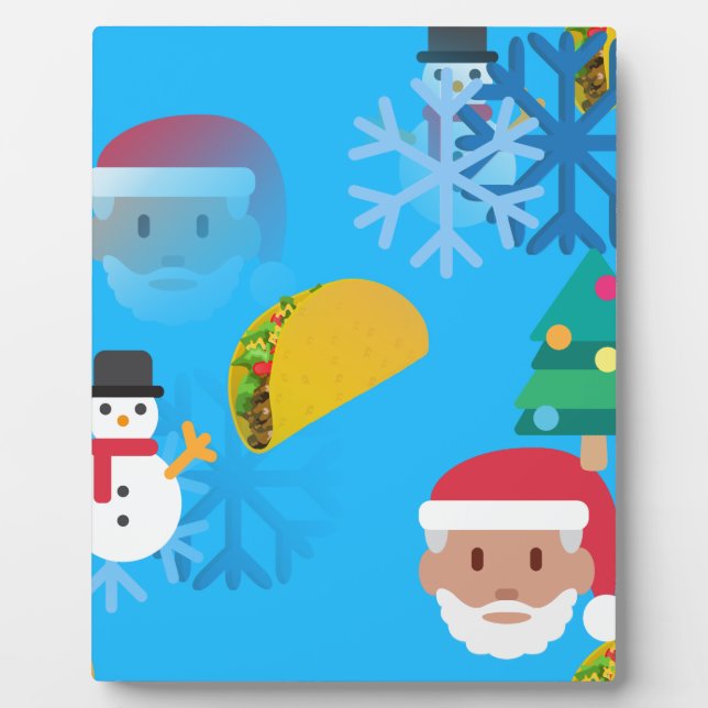 Weihnachtstaktik Emoji Fotoplatte (Vorderseite)