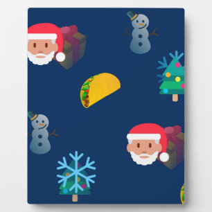 Weihnachtstaktik Emoji Fotoplatte
