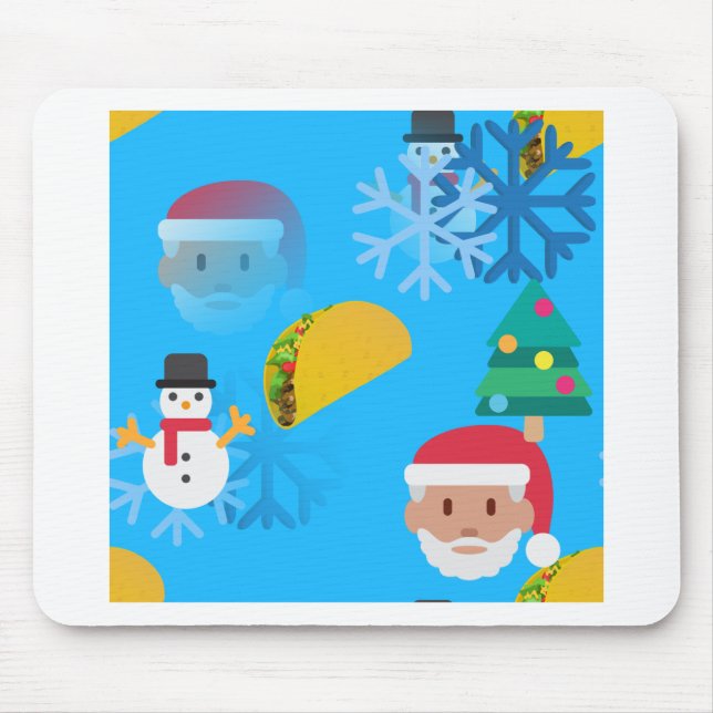 Weihnachtstaktik Emoji Mousepad (Vorne)