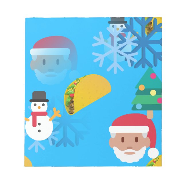 Weihnachtstaktik Emoji Notizblock (Vorderseite)