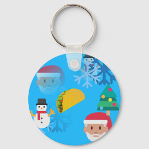 Weihnachtstaktik Emoji Schlüsselanhänger