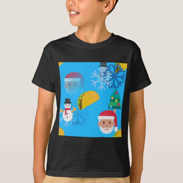 Weihnachtstaktik Emoji T-Shirt (Vorderseite)