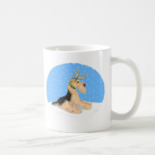 WeihnachtsTal-Rotwild Airedales Terrier Kaffeetasse
