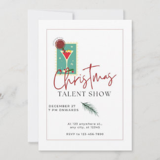 Weihnachtstalentshow Feiertagskarte