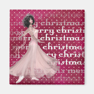 Weihnachtstänzerin - Feiertags-/Ballerina-Magnet Magnet