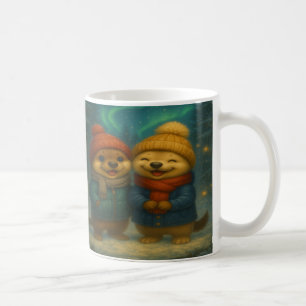 Weihnachtstasse mit skurrilen Tierfreunden Kaffeetasse