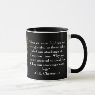 WeihnachtsTasse mit Zitat G.K. Chesterton Tasse
