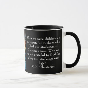 WeihnachtsTasse mit Zitat G.K. Chesterton Tasse