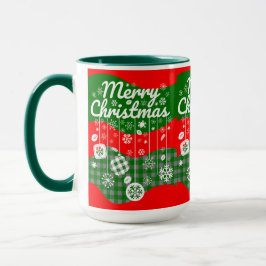Weihnachtstasse – Weiße Ornamente & Frohe Weihnach Tasse