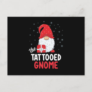 Weihnachtstattooid Niedlich Gnome Postkarte