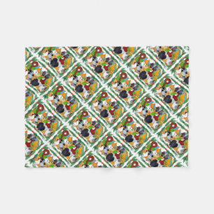 Weihnachtstauben Fleecedecke