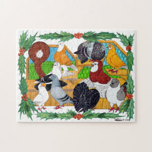 Weihnachtstauben Puzzle