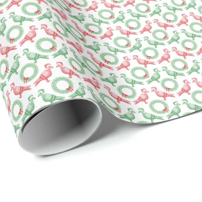 Weihnachtstauben-Wrap-Papier Geschenkpapier (Rolleneckpunkt)