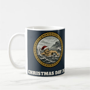 Weihnachtstauchgang Santa Hut Meer Schwimmer Kaffeetasse