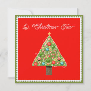 Weihnachtstee-Einladungen Einladung