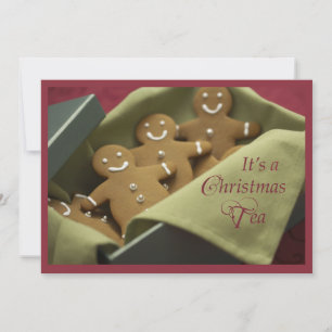 Weihnachtstee Gingerbrot Einladung
