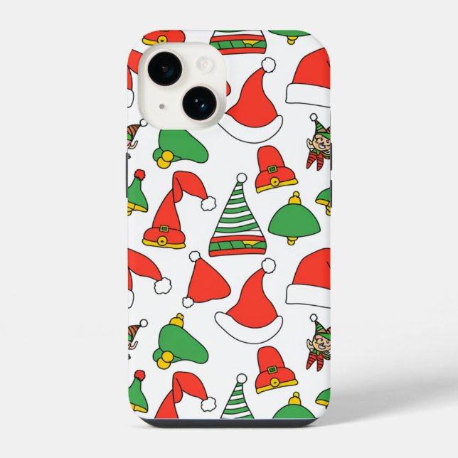 Weihnachtstelefondesign iPhone Hülle (Rückseite)