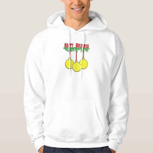 Weihnachtstennis-Sweatshirt Hoodie (Vorderseite)