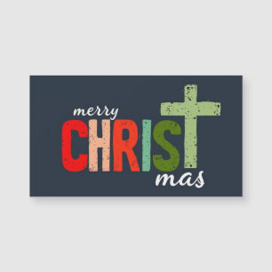 Weihnachtstext Frohe Weihnachten mas Christlich Magnetkarte