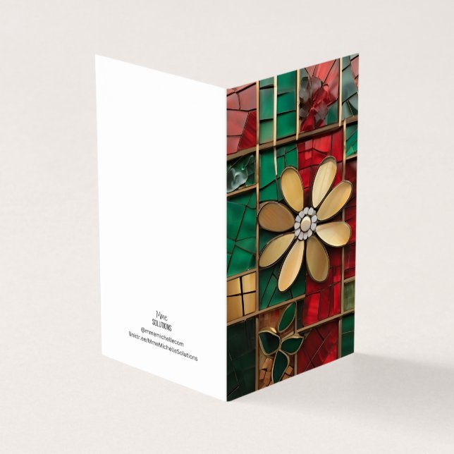 Weihnachtsthema Blume Vitrail Mosaikglas (Vorderseite)