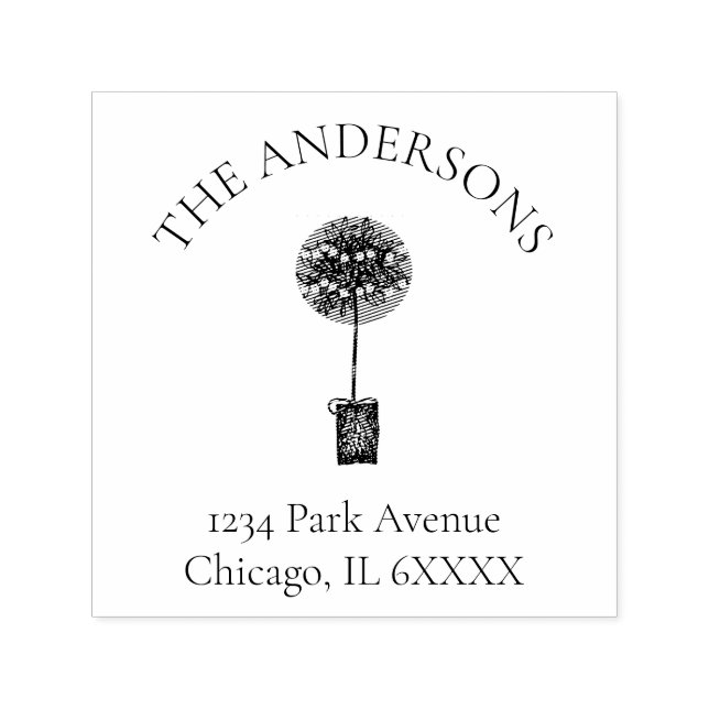 Weihnachtsthema Familienname Rücksendeadresse Permastempel (Design)