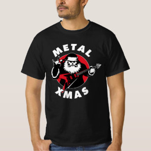 Weihnachtsthema Heavy Metal Santa Claus Gitarrist T-Shirt